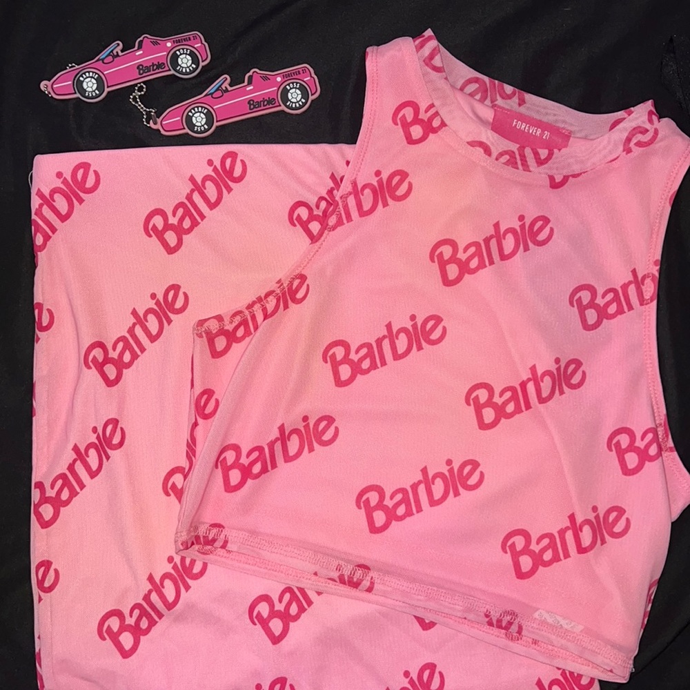 Forever 21 x Barbie Crop Top Skirt Set Small Rare